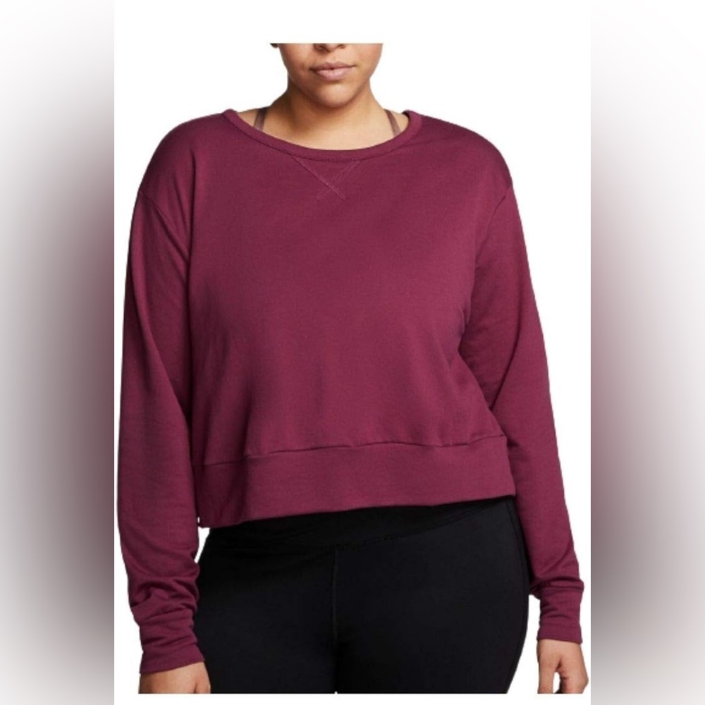 Nike women yoga wrap coverup in berry color